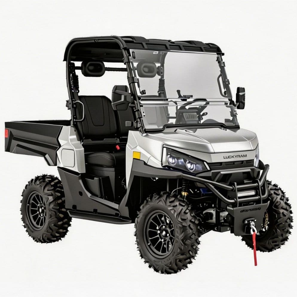 10KW محرك تيار متردد 4WD كهربائي UTV 1000 كجم قطر لمزرعة الصيد
