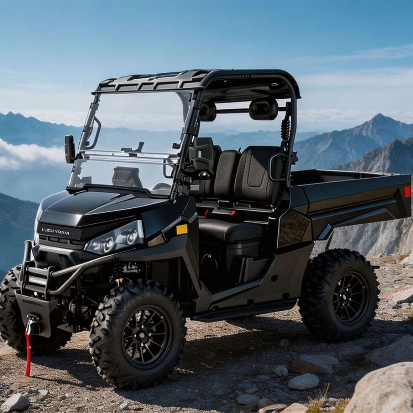 سرير كهربائي شديد التحمل UTV 4WD 400 مم خوض 670 كجم