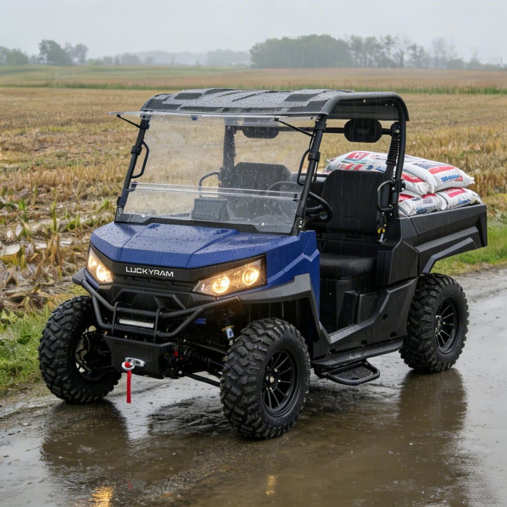 بطارية ليثيوم قوية 4WD Farm UTV EPS 350 كجم تحميل 400 مم