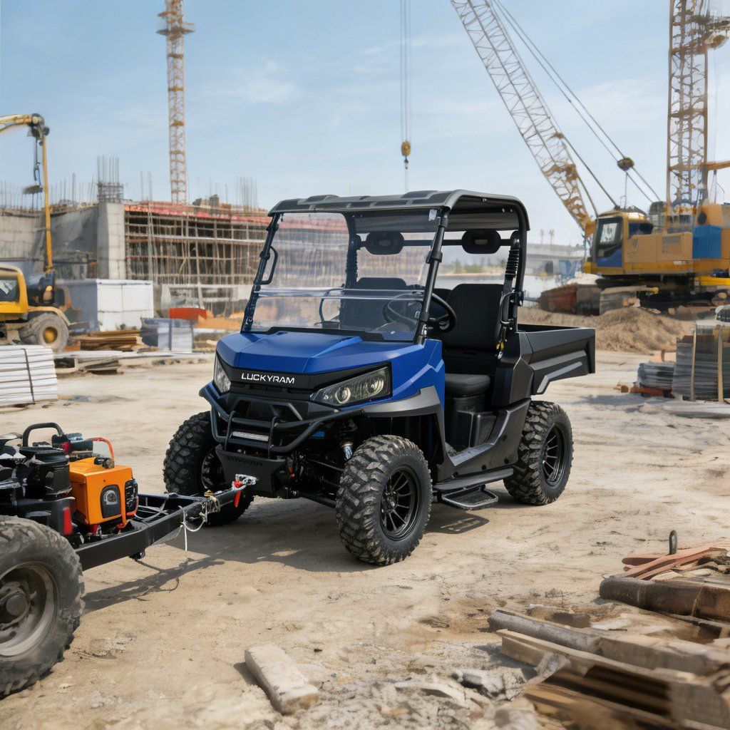مزرعة العمل UTV 4WD 10KW محرك تيار متردد 670 كجم تحميل 1000 كجم قطر